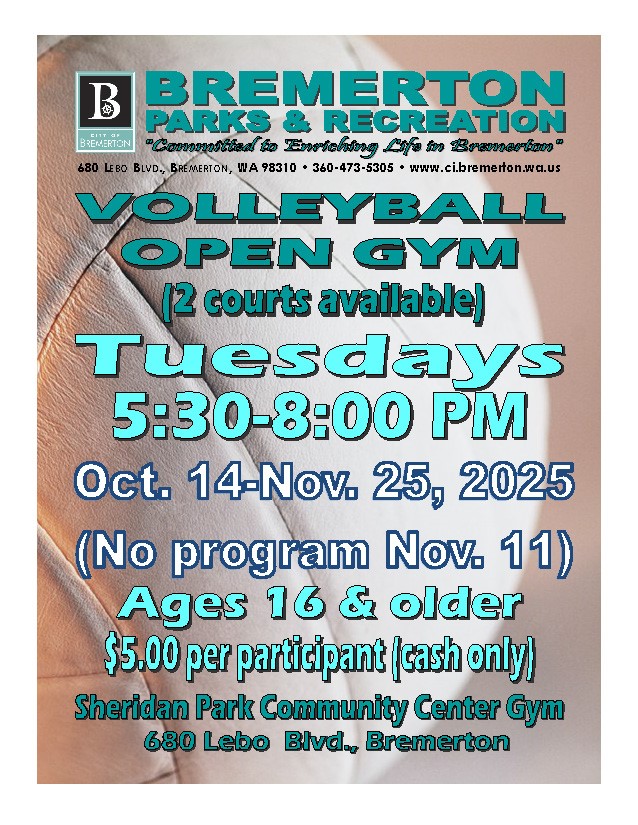 Volleyball Open Gym Flyer October-November 2025